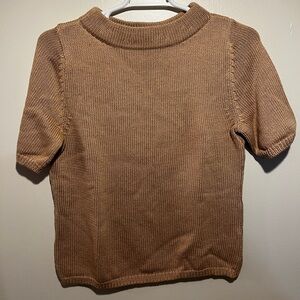 NWT! Talbots Beige Short Sleeve Sweater Size XL